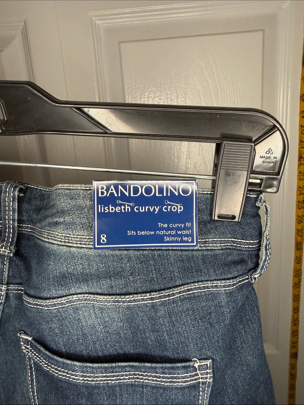 Bandolino Dark Blue Embroidered Ankle Jeans - Picture 6 of 7